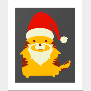 Funny tiger crhritsmas Posters and Art